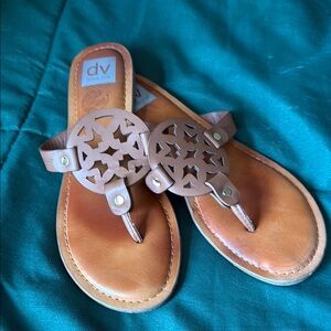 DV by Dolce Vita Tan Cut-Out Sandals